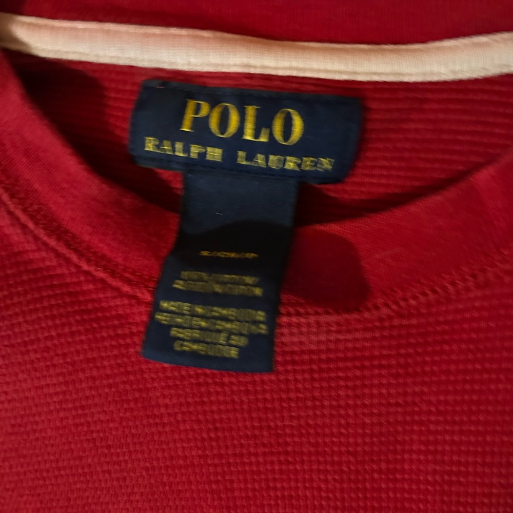 Polo by Ralph Lauren Men's Red Long Sleeve Tee